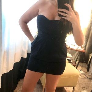 Size 3, brand I.N. Navy blue strapless